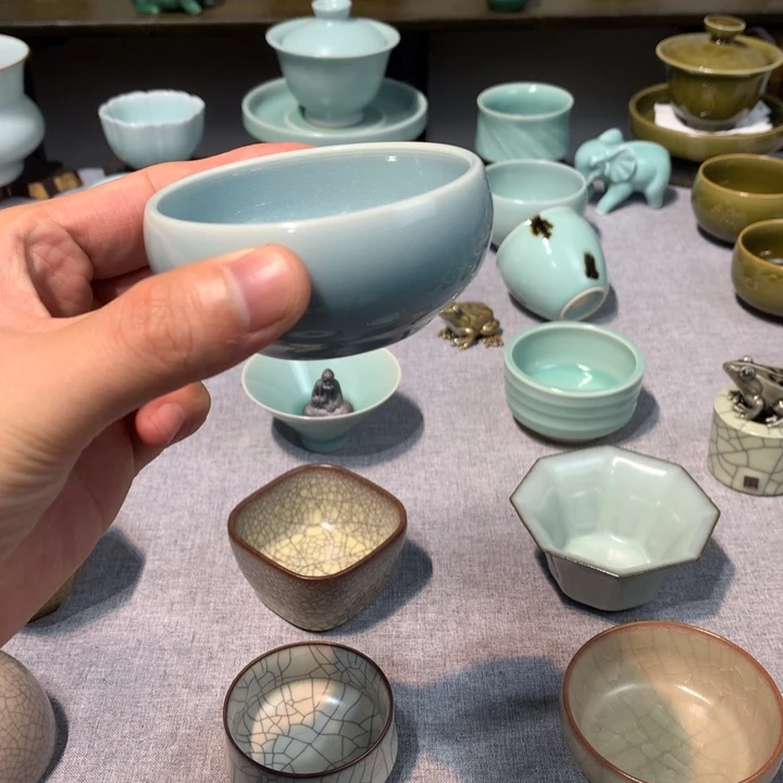 龙泉青瓷手工主人杯