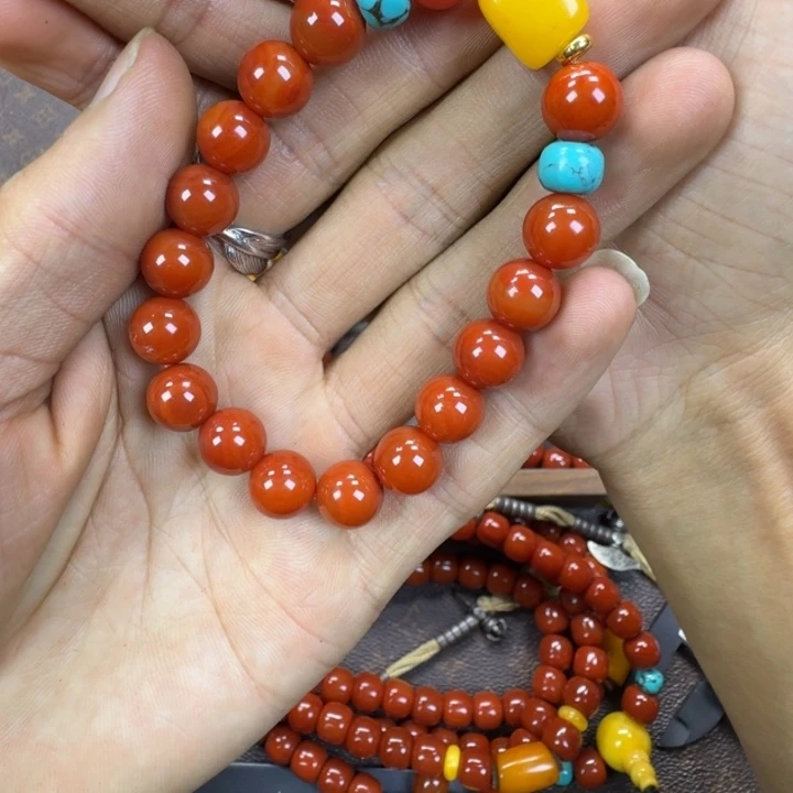 南红玛瑙未镶嵌手链