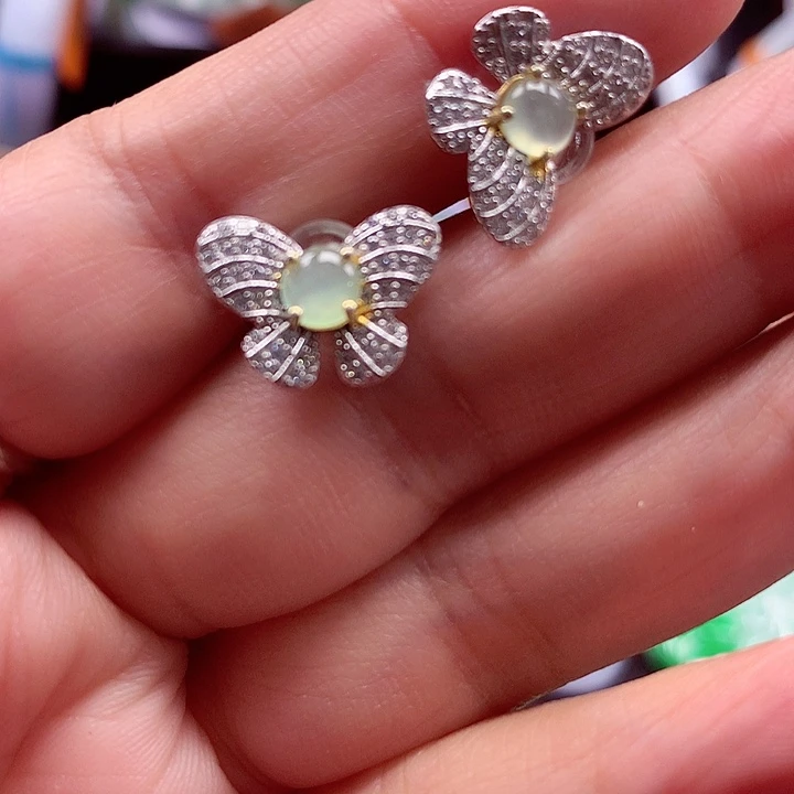 颈饰银S925镶嵌翡翠翡翠