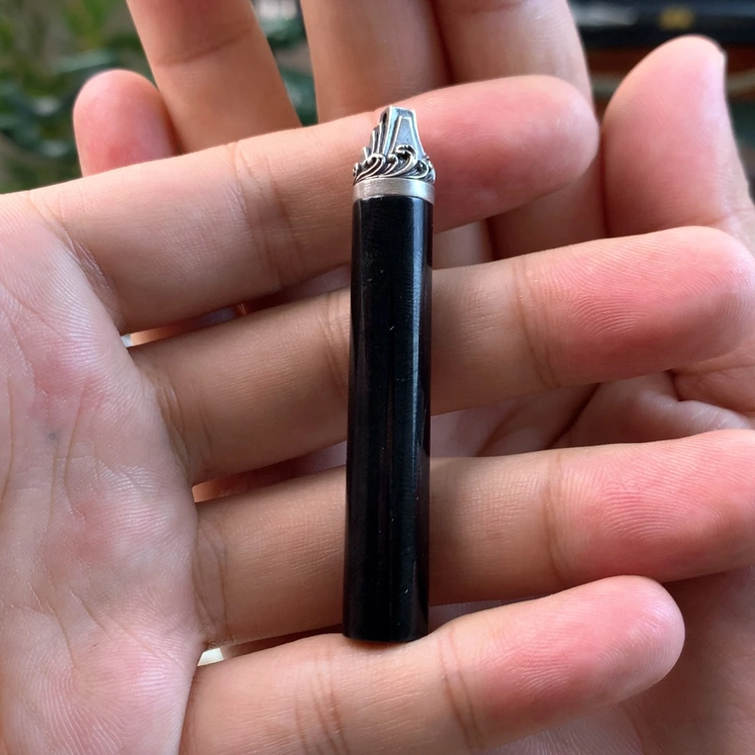 和田玉银S925镶嵌挂件花****少