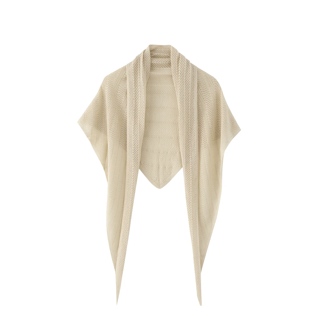 【米可家】四季百搭超大三角镂空披肩00420