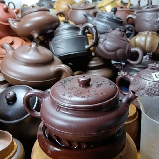 紫砂茶壶宜兴原矿茄皮紫泥柴烧手工300cc紫砂壶
