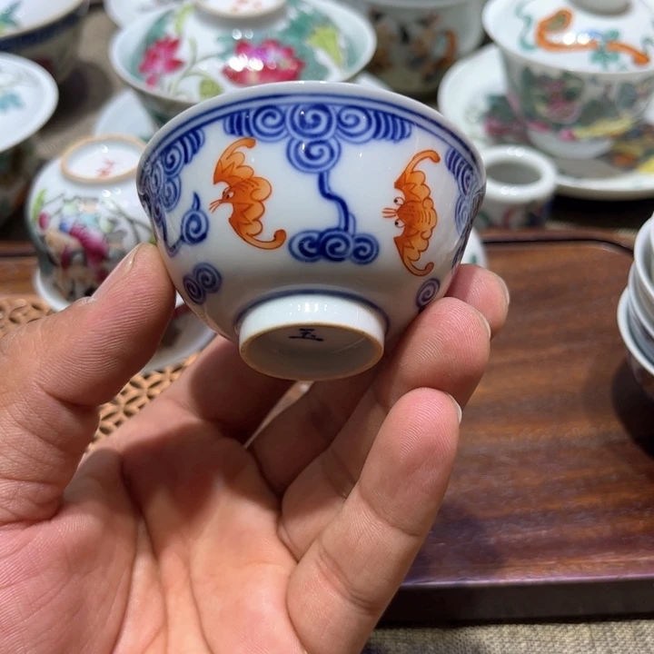 纯手绘精品盖碗杯