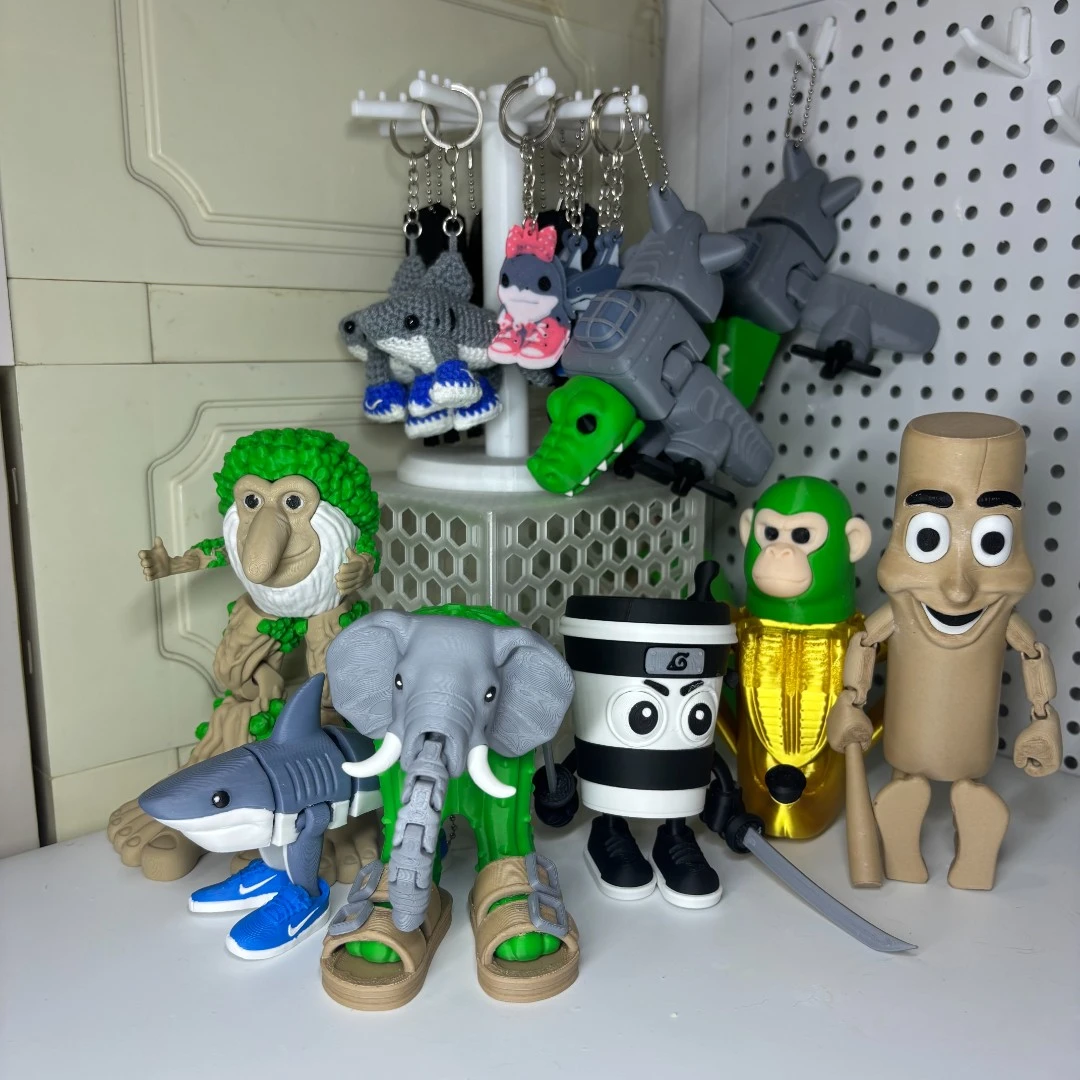 【大合集】AI山海经动物手办鲨鱼轰炸机恐龙积木山海经玩具可动礼物