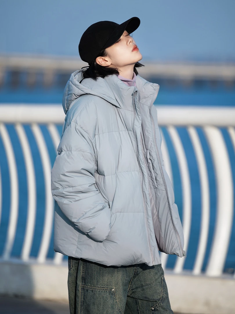 易燃基础男女同款羽绒服 云朵蓬松外套