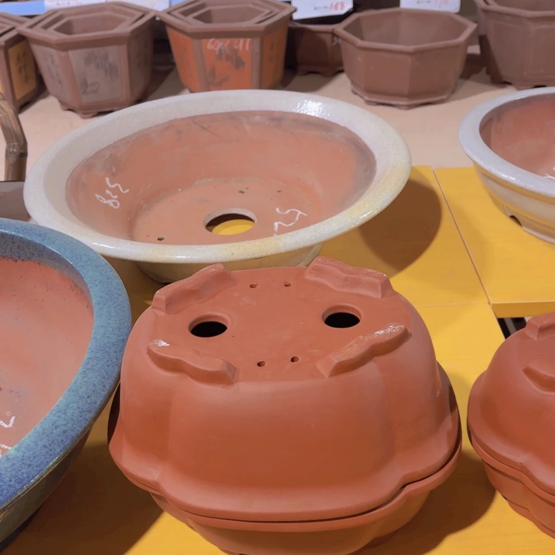 紫砂二件套海棠大号一对