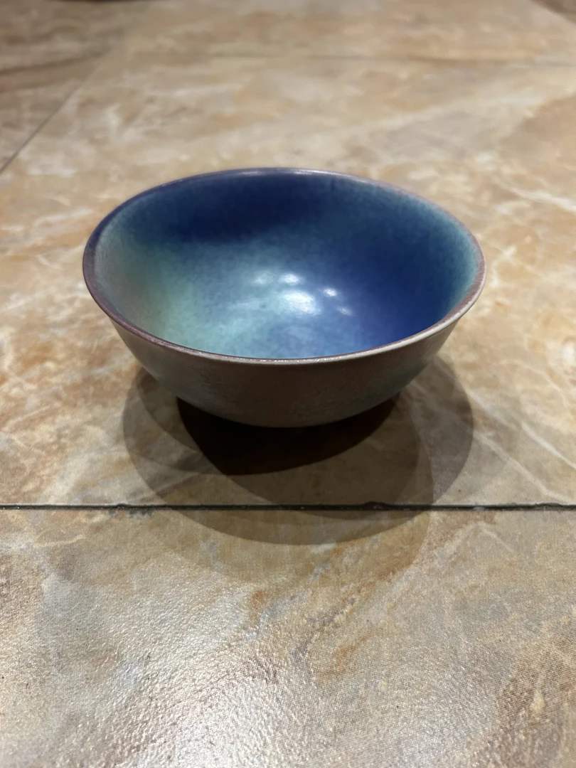 窑变苏打蓝小碗