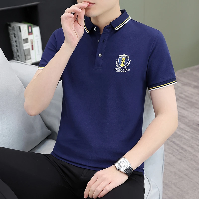 夏季商务保罗Polo衫t恤男士短袖珠地棉男装半袖潮牌时尚爆款上衣