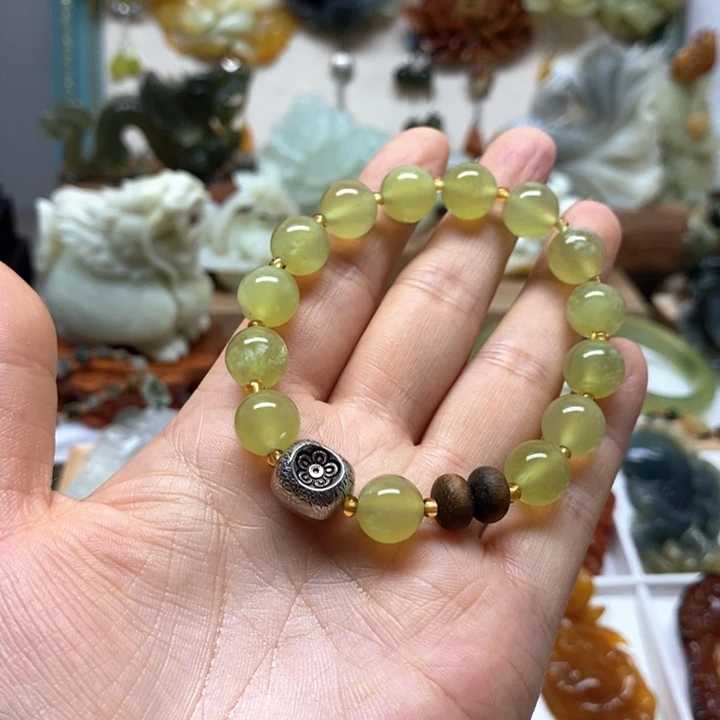 未镶嵌蛇纹石玉手串