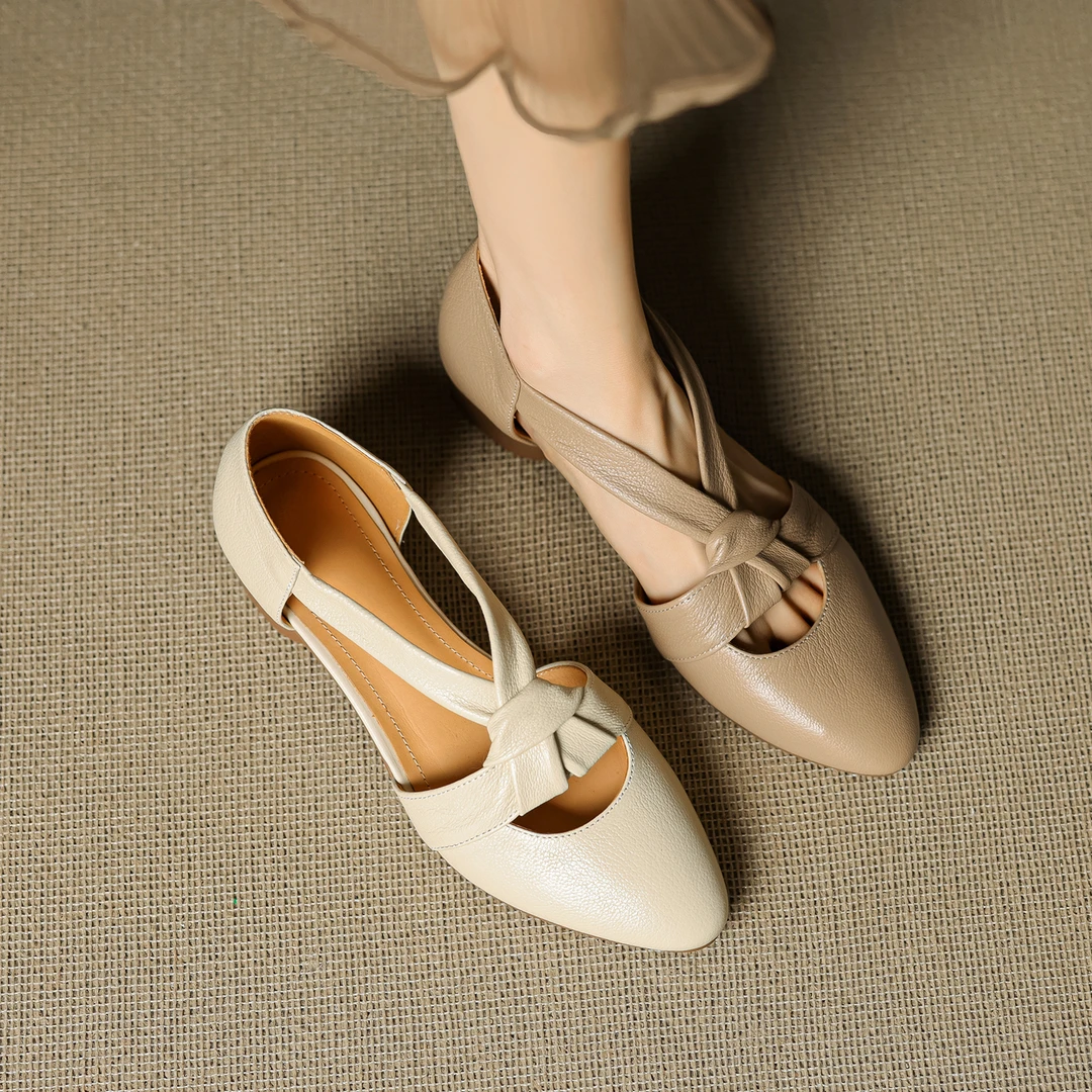 跟高3cm/羊34-40芒果头包头凉鞋中空设计感2025夏季新款舒适透气