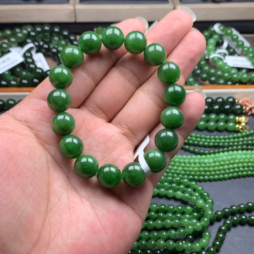 【闪购商品】未镶嵌手串和田玉（碧玉）卡12