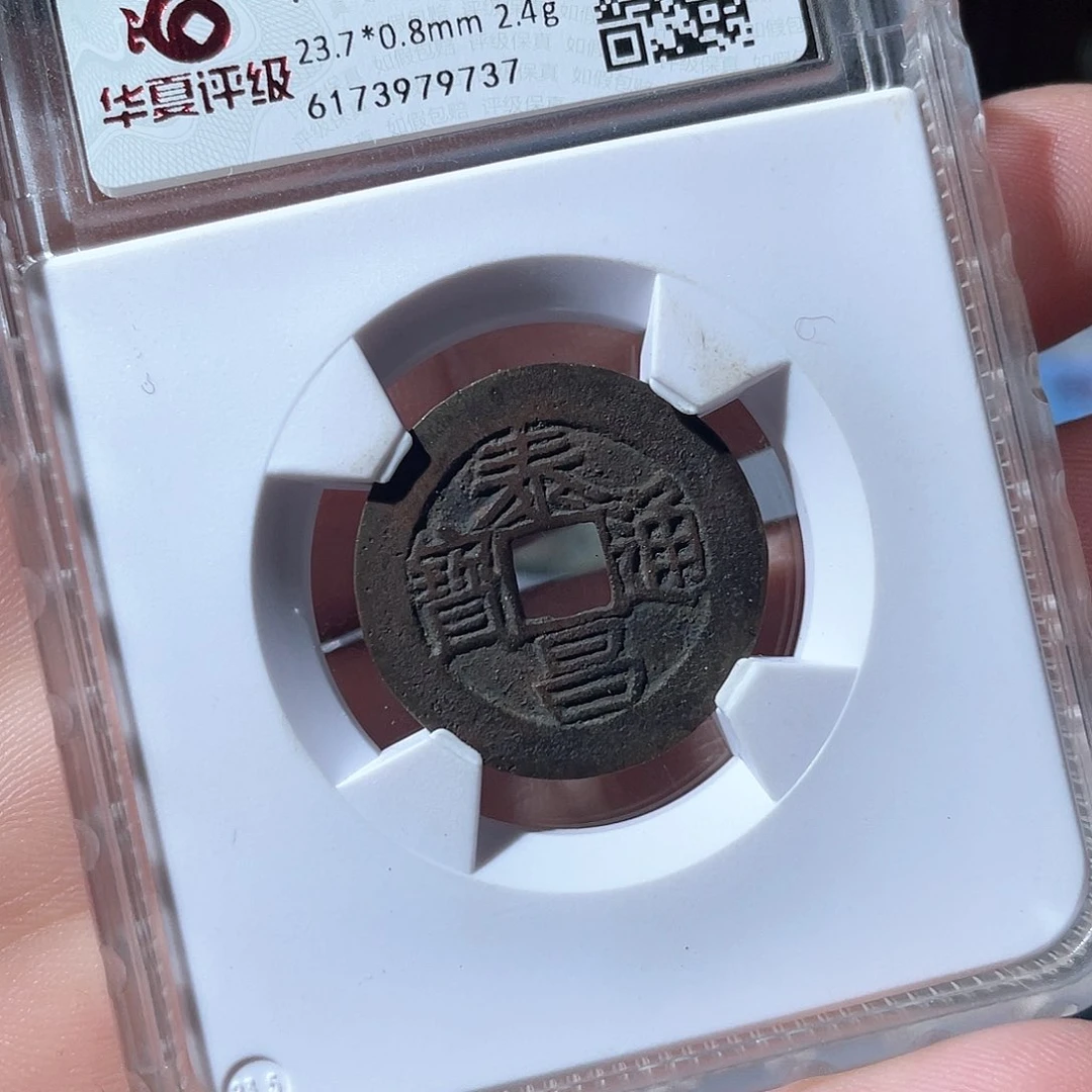 铜鼎一文物 泰昌通宝背上星