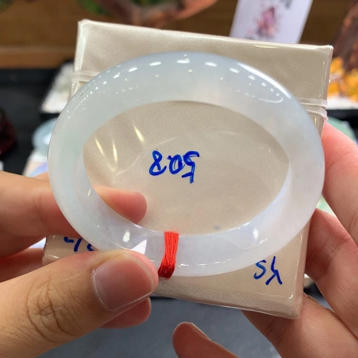 翡翠手镯未镶嵌3号号强强推白冰正圈