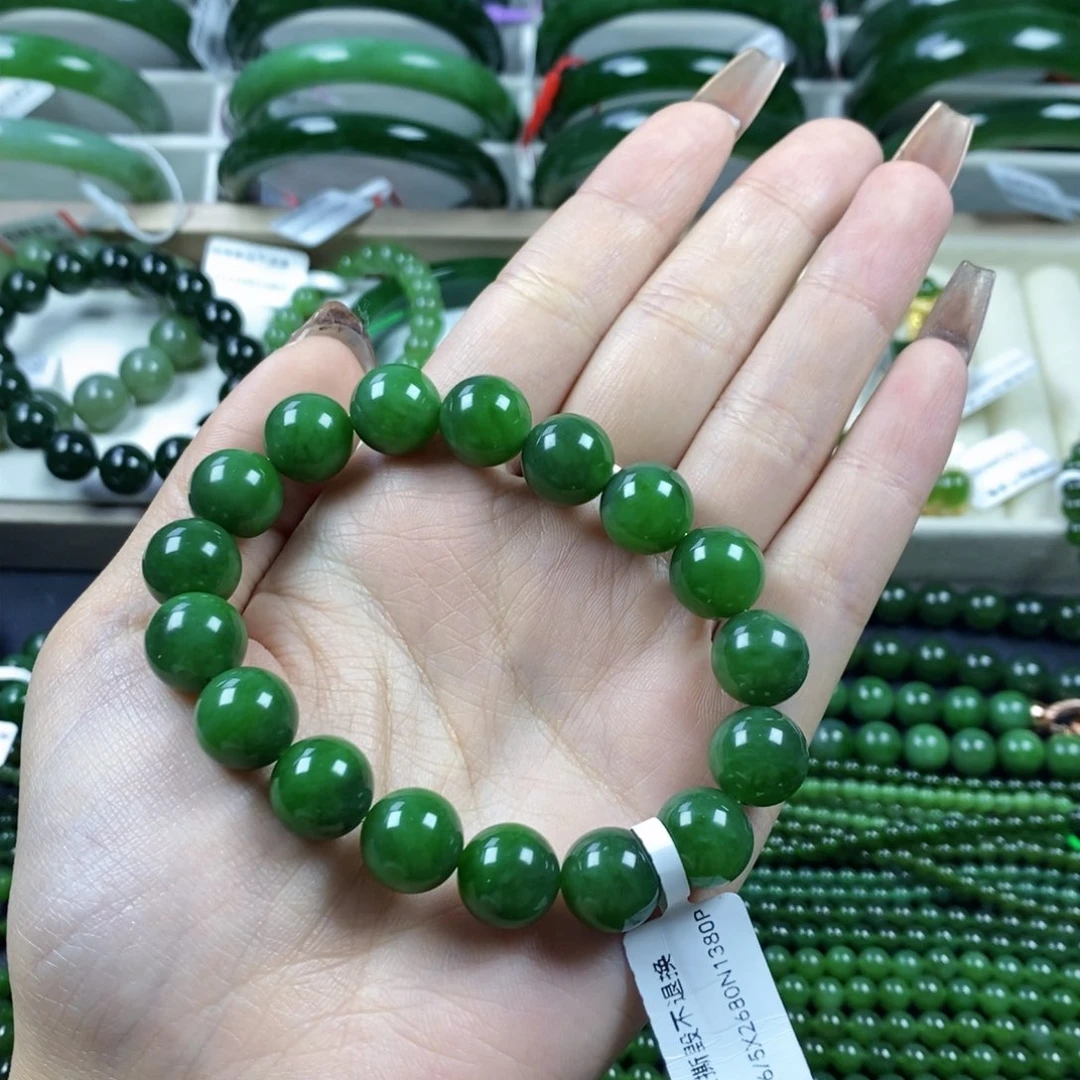 和田玉（碧玉）手串未镶嵌就*默