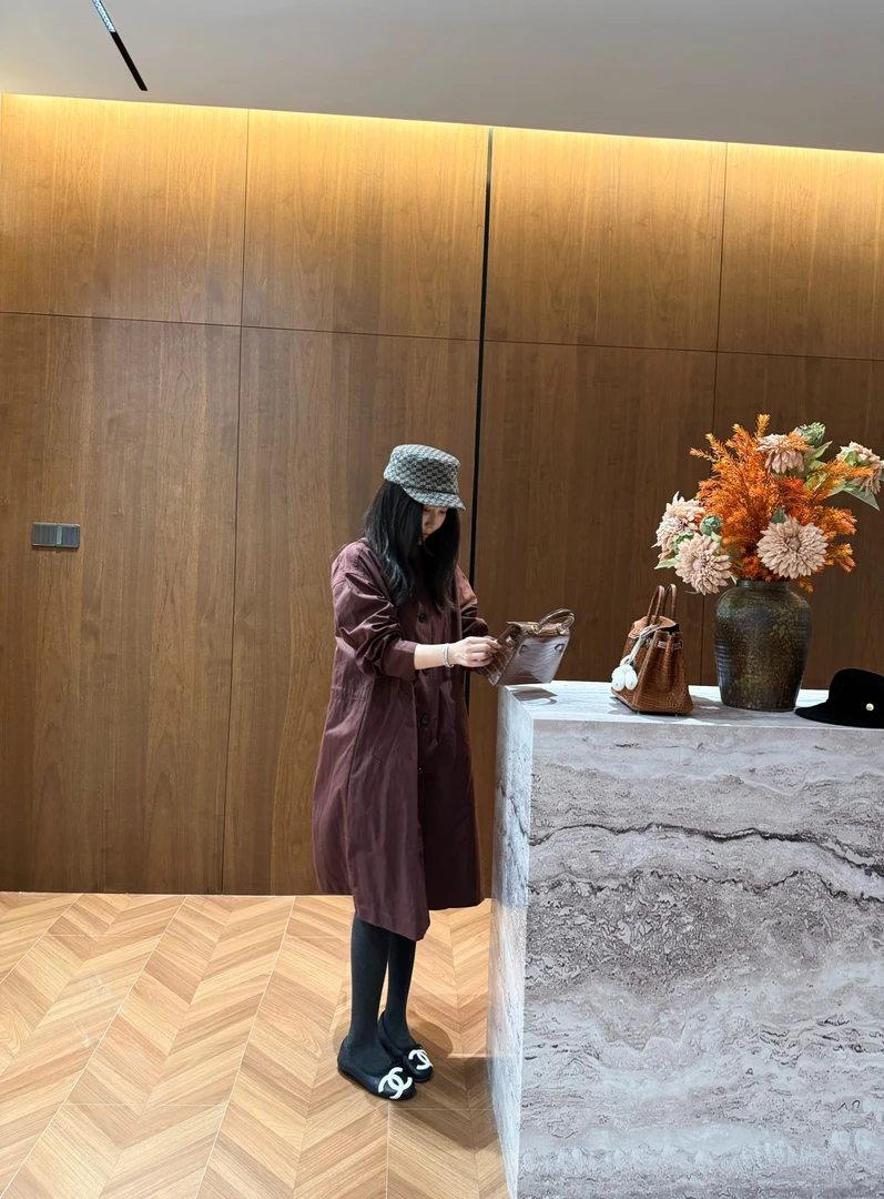 【芷安】秋季静奢风定制面料高级感百搭时尚风衣外套 YW280