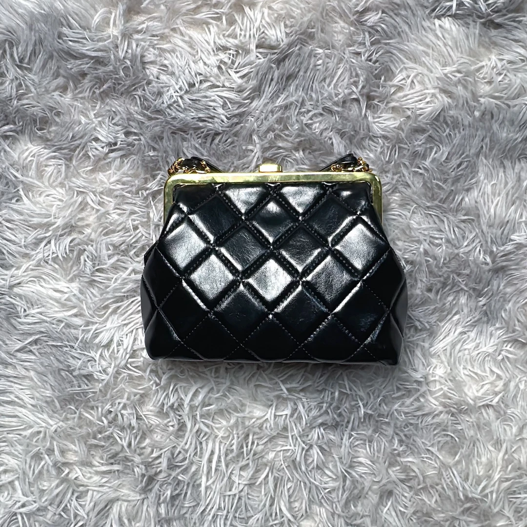 手工时尚百搭蝴蝶女包黑色  10802