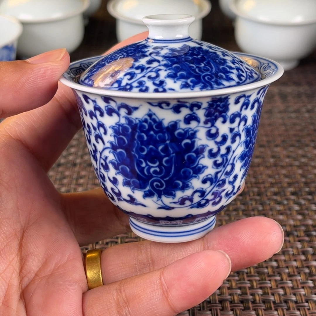 瓷片景德镇陶瓷盖碗