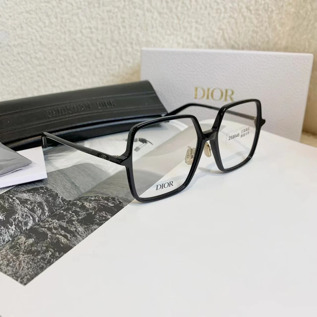 99新 DIOR/迪奥 壹臻/经典黑框细腿 平光镜S7F 1100 96968129