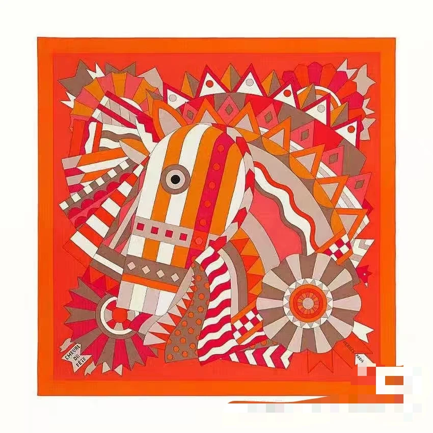 未使用 Hermes/爱马仕 爱马仕庆典骏马140大披肩1