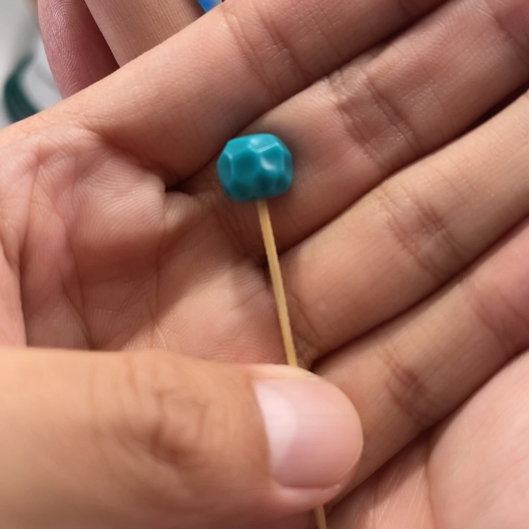 琉璃/树脂/塑料类天空蓝色无相单珠