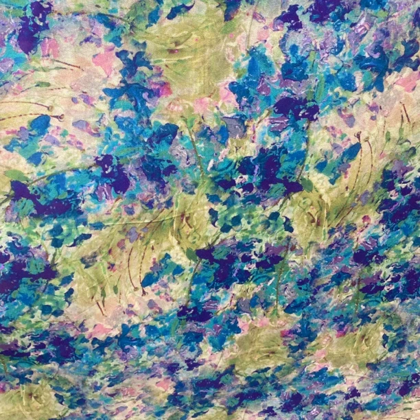 升级版精品天丝木棉.紫色花海.春夏连衣裙旗袍面料凉快透气