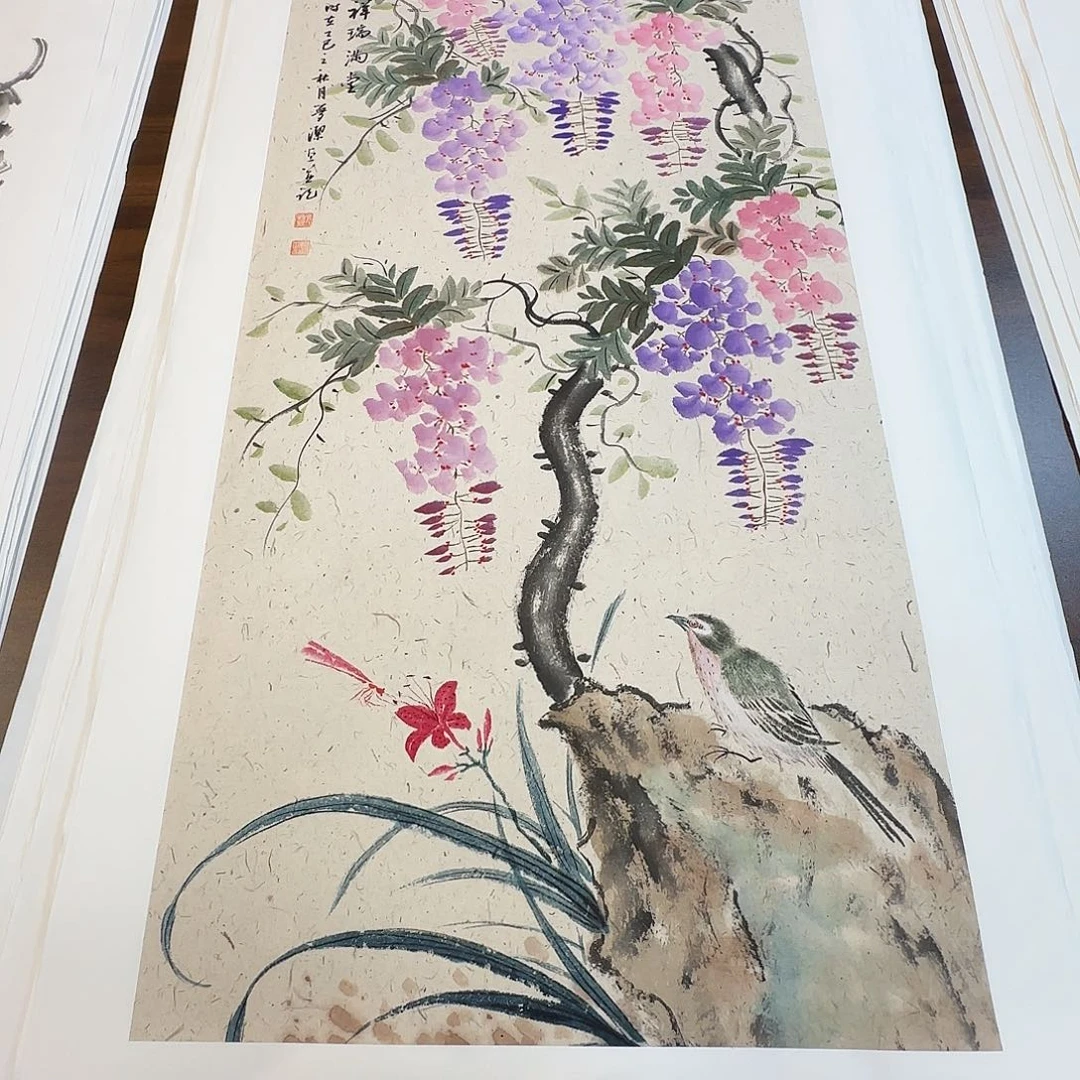 国画100*50纯手绘邓梦洁