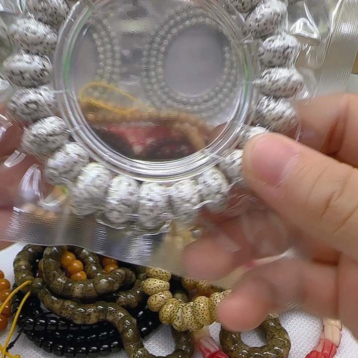 手串星月菩提49王者顺白脱脂星月菩提15单圈苹果回文