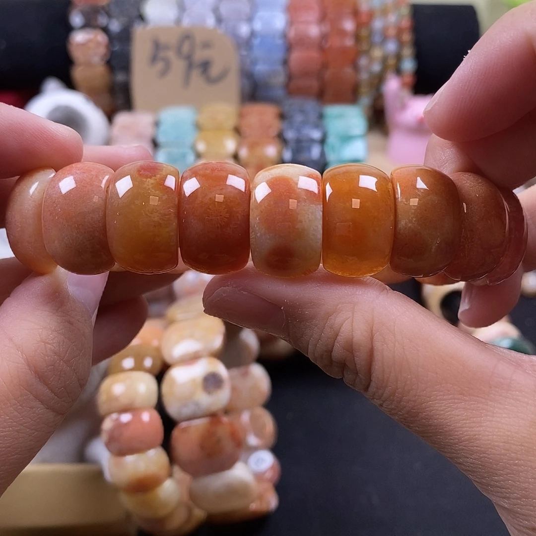 硅化珊瑚（珊瑚玉）未镶嵌手牌 89