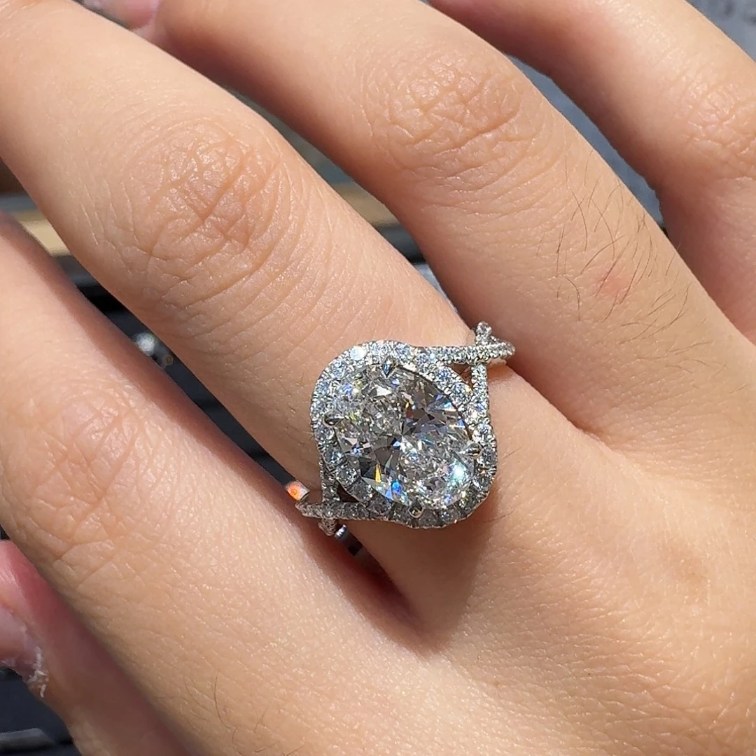 铂Pt950镶嵌实验室培育钻石