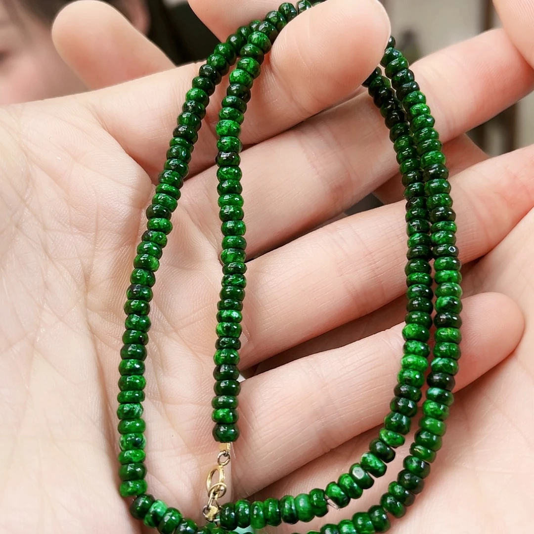 翡翠颈饰未镶嵌项链