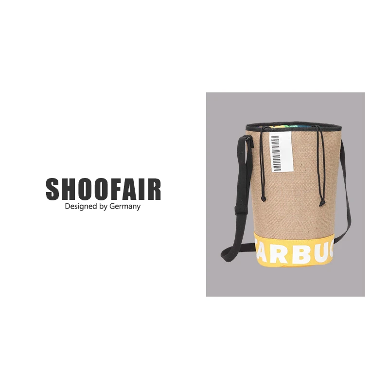 新人20 E616粽子包亚麻编制草编水桶斜挎包大容量单肩手提斜跨包