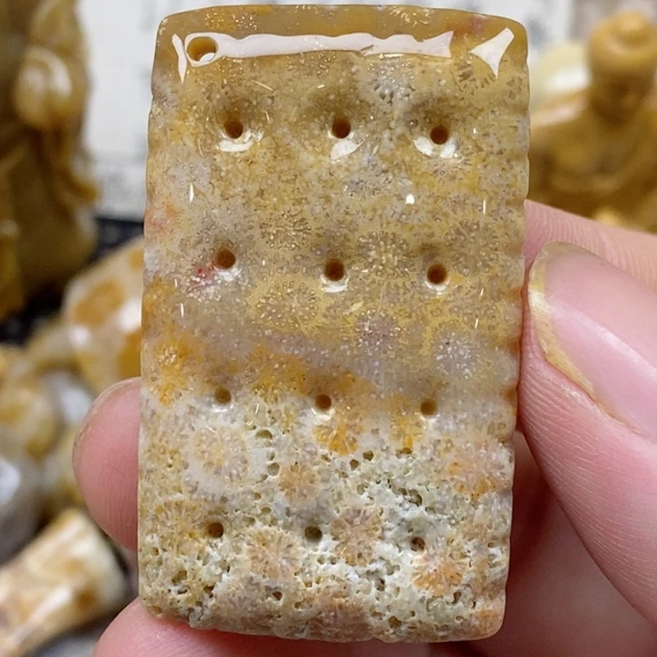 颈饰未镶嵌硅化珊瑚（珊瑚玉）有瑕