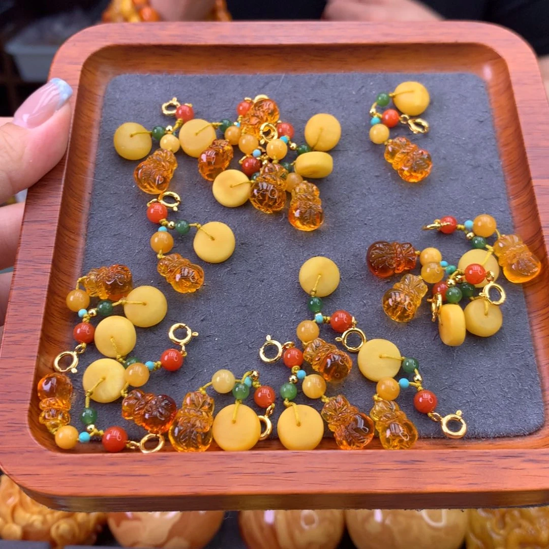 未镶嵌吊坠(不含链)琥珀多样性发一