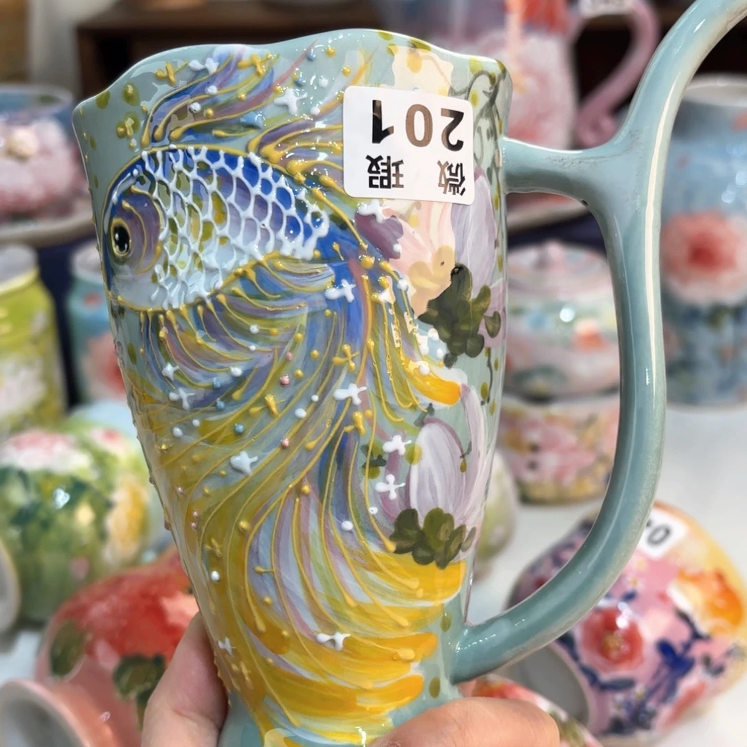 景德镇手绘高温釉下彩陶瓷茶具