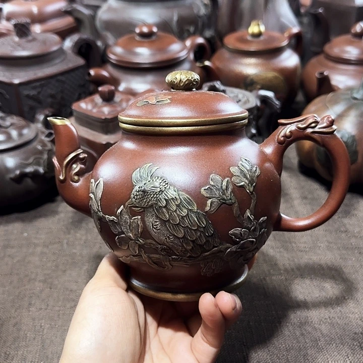 泥塑君*兰紫砂壶茶具壶