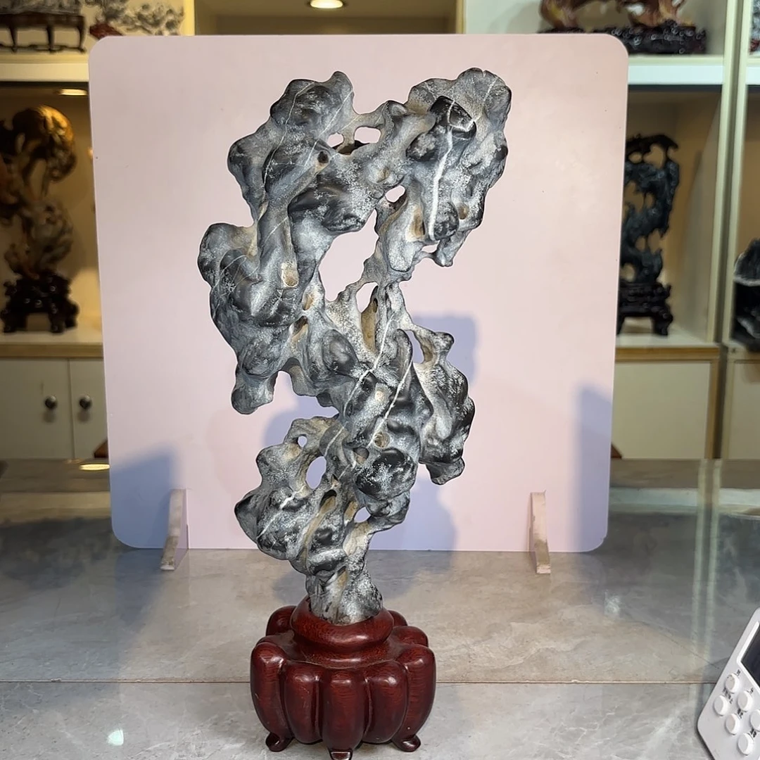 美***龙灵璧石手工雕刻奇石摆件