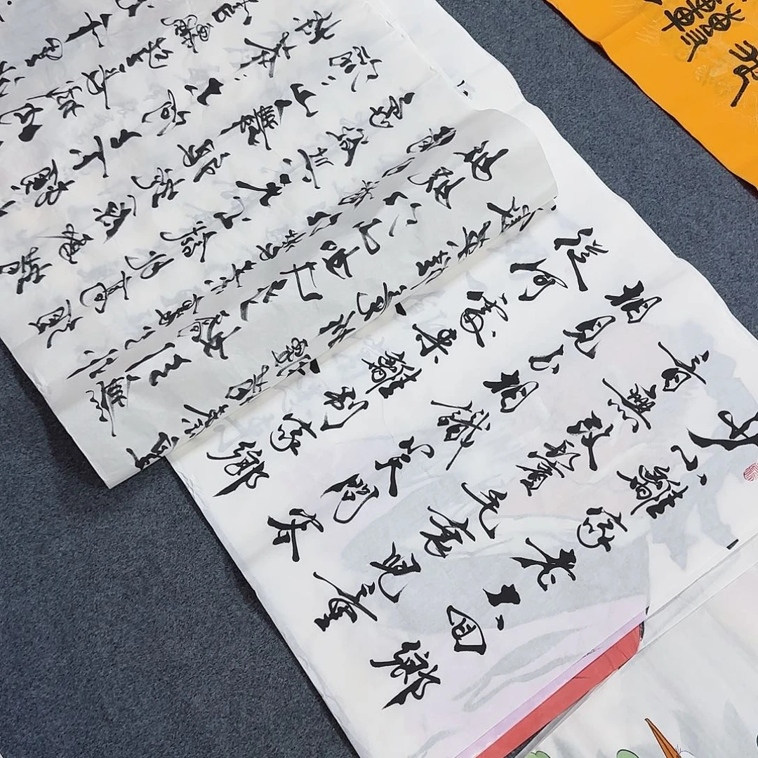 国画唯*尺寸70X138手绘作品