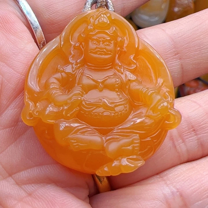 石英质玉（黄龙玉）合金颈饰