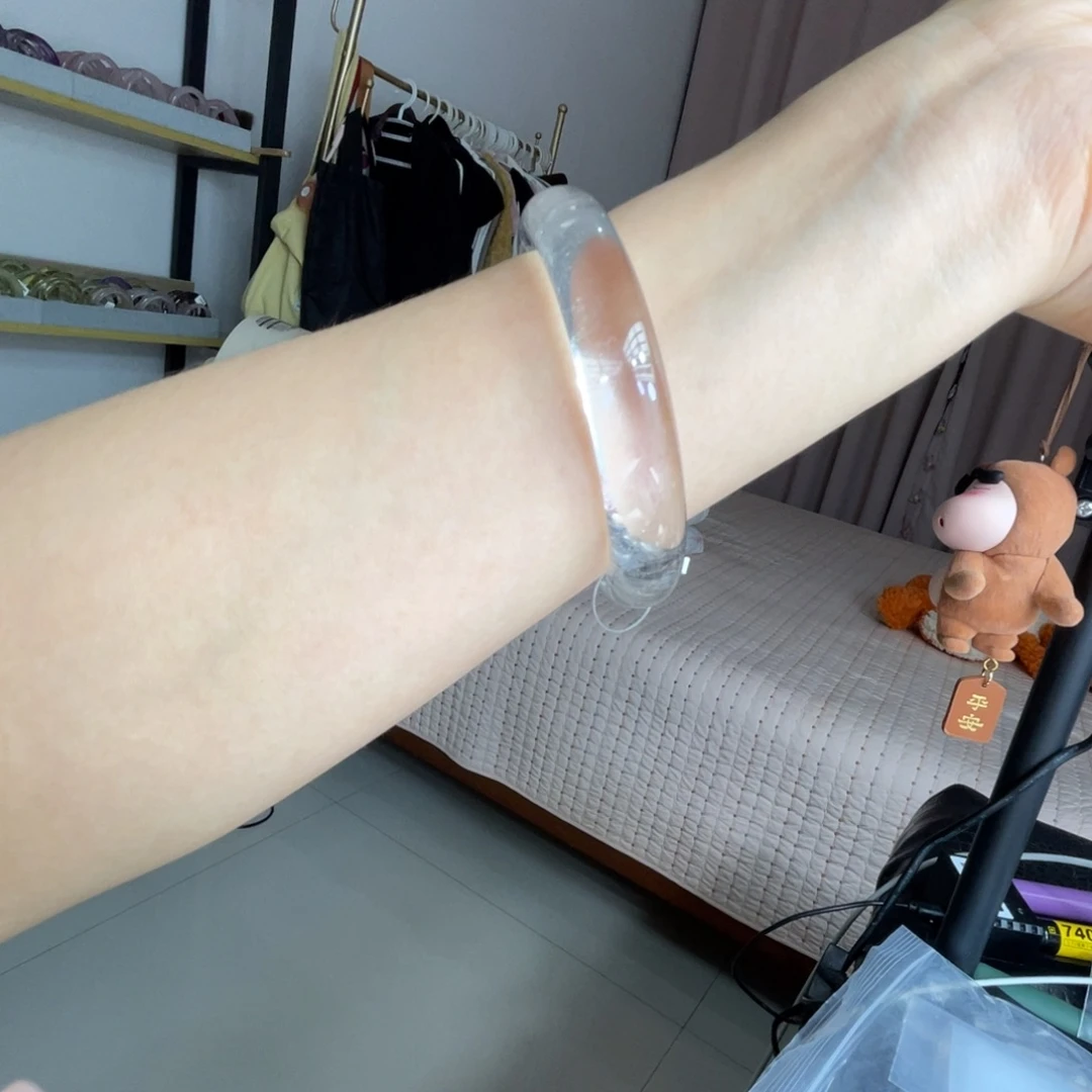 想***胖水晶手镯未镶嵌手镯60圈口26号