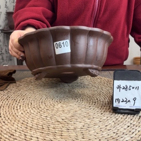 紫砂花盆特价筋纹器0610