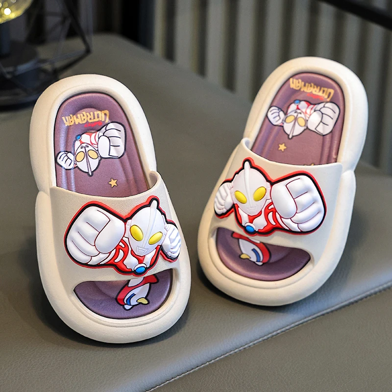 夏季奥特曼儿童拖鞋男童卡通居家中大童防滑软底小男孩宝宝凉拖鞋