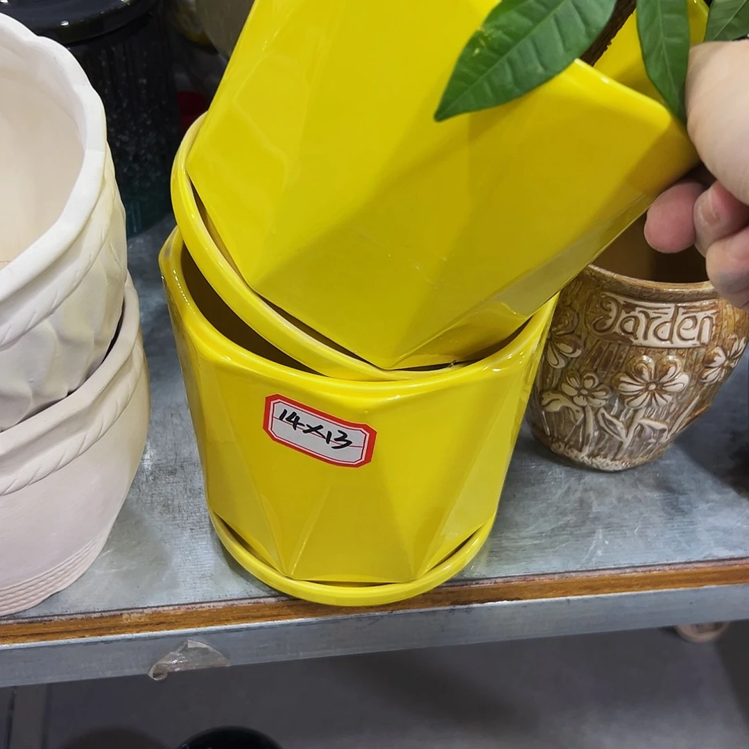 外贸尾单陶瓷花盆10米包邮