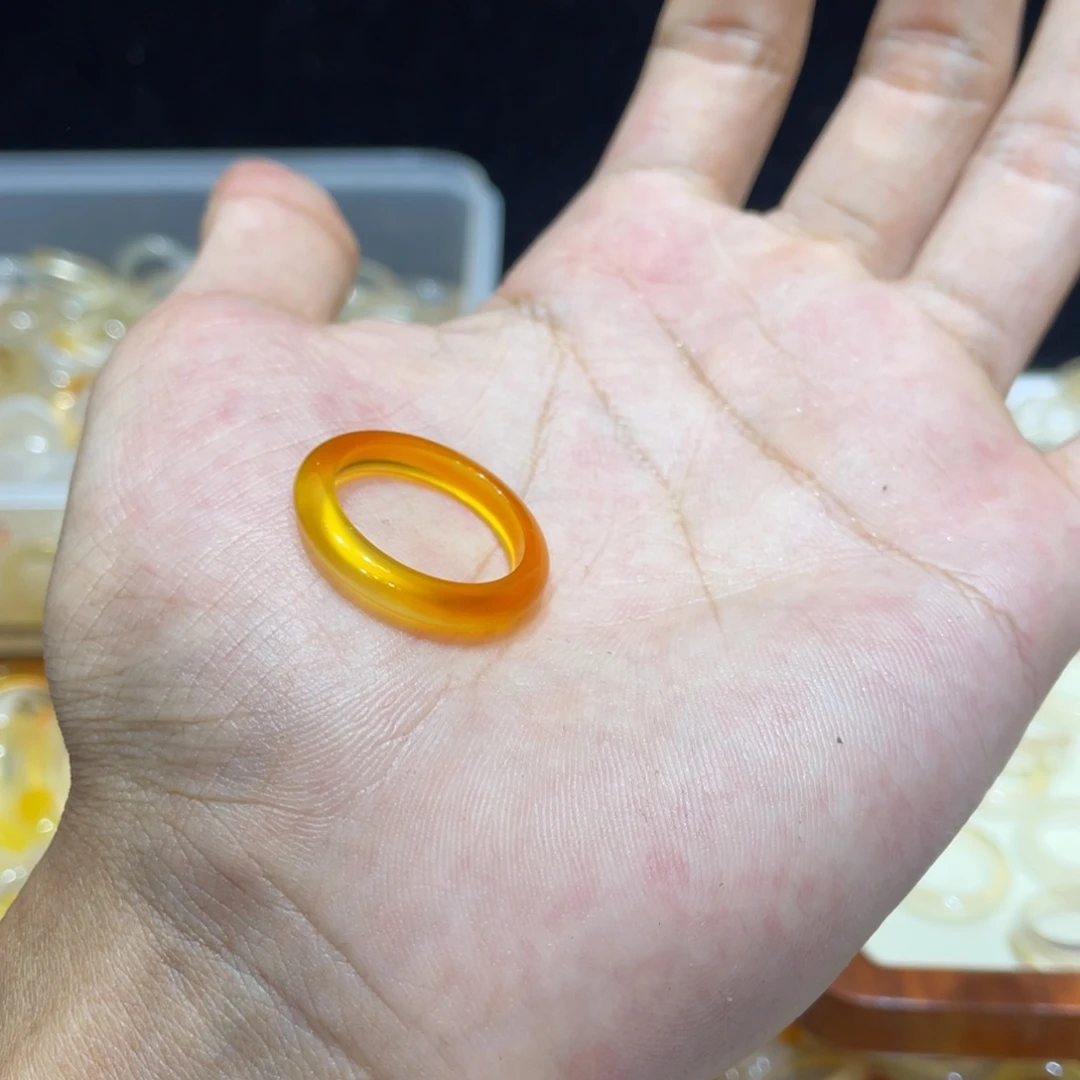 玛瑙/玉髓未镶嵌戒指60号港19