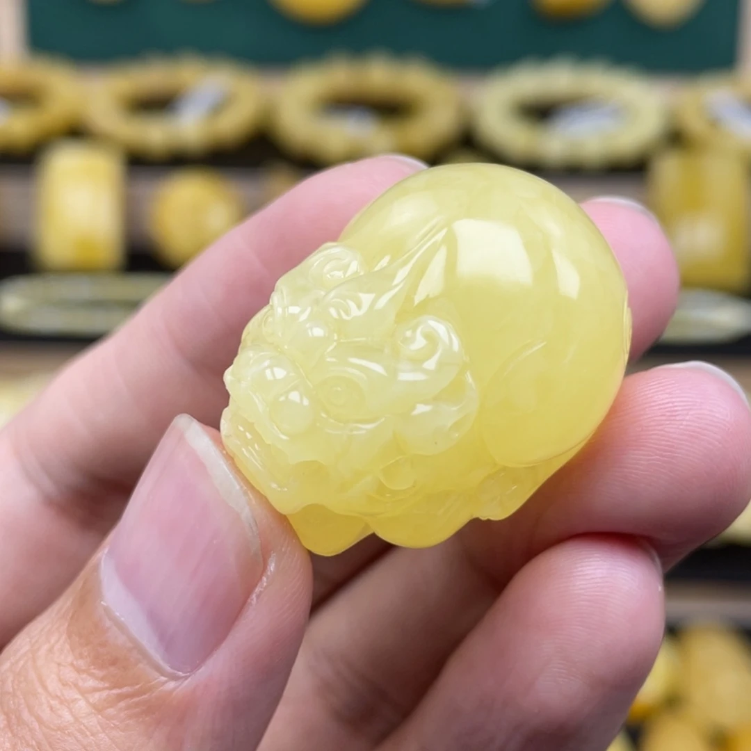 琥珀裸石未镶嵌琥珀蜜蜡
