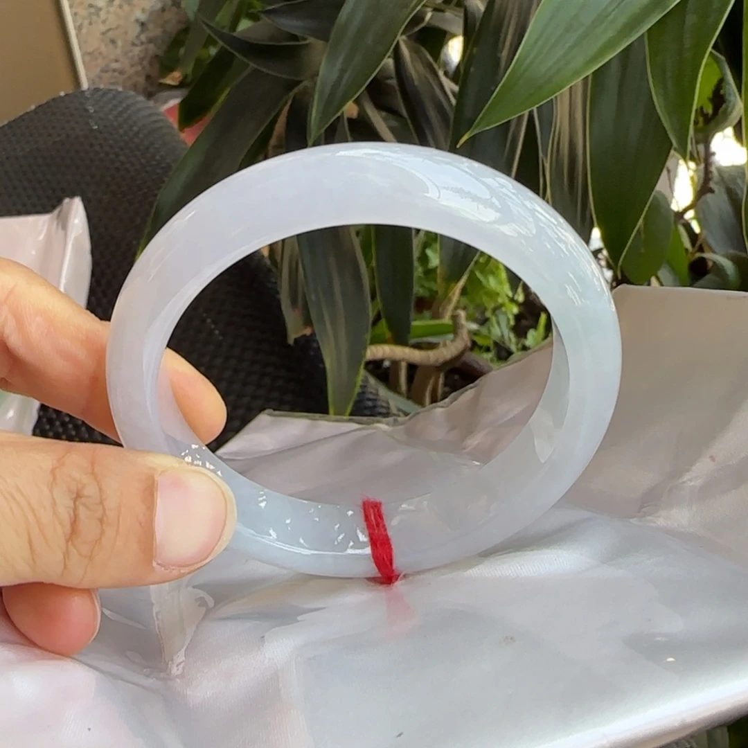 翡翠未镶嵌手镯58.8冰紫正圈手镯