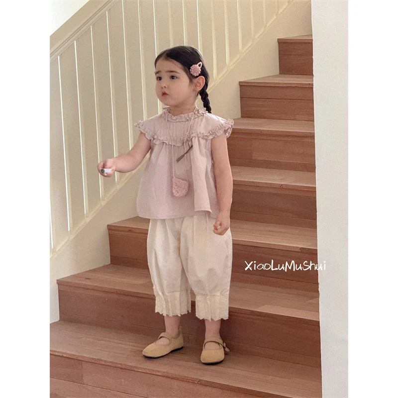 AC320~XLMS·25夏~木耳花边娃娃衫25162