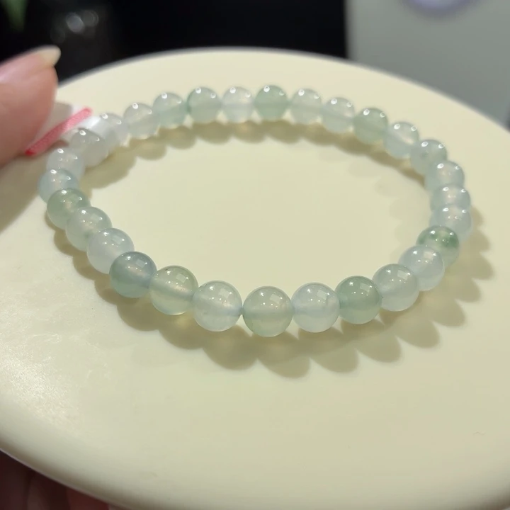 未镶嵌手链翡翠冰胶蓝飘卡6.4