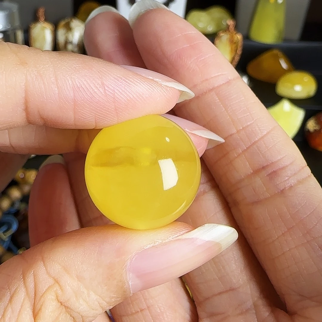 未镶嵌琥珀裸石18.5mm蜜蜡单珠