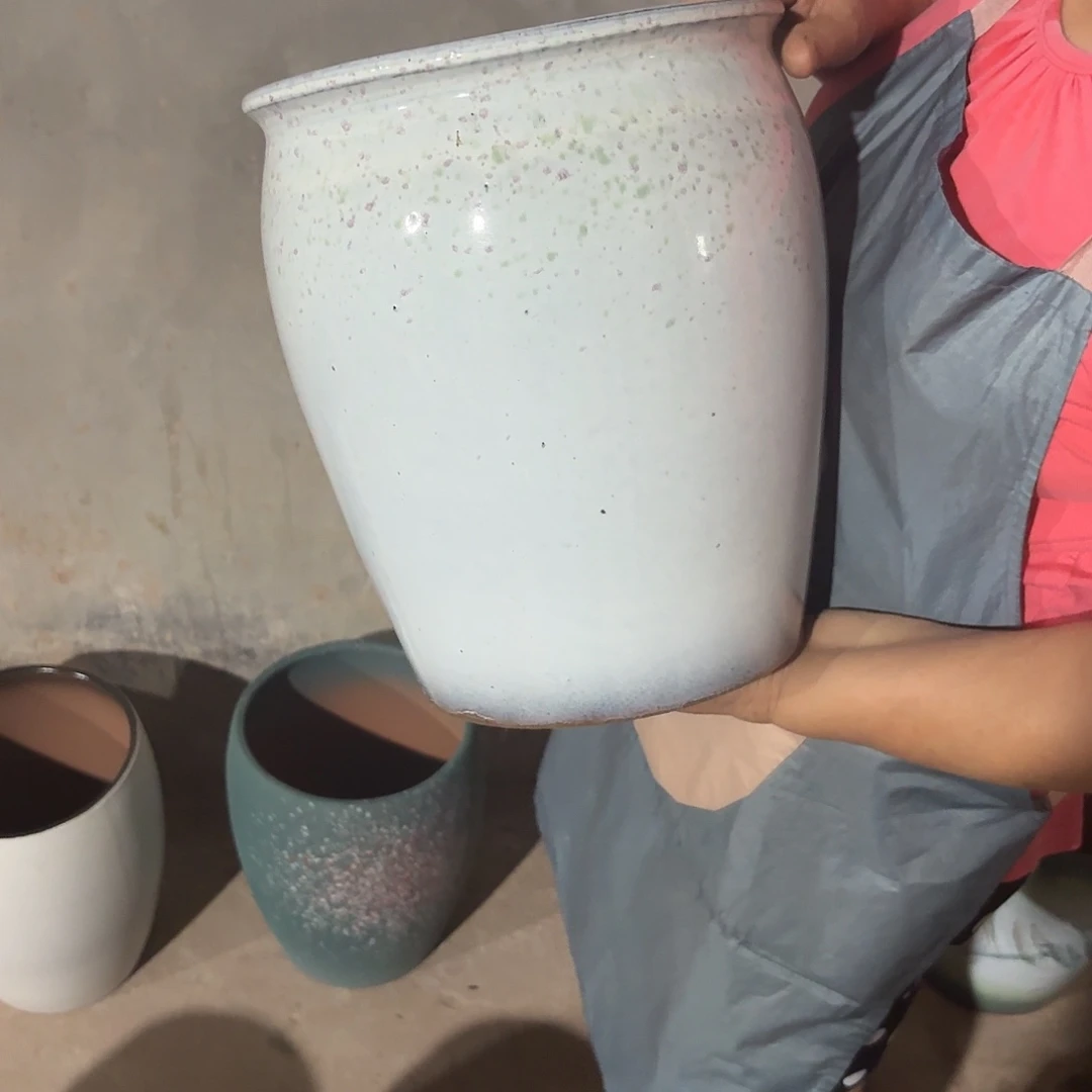 紫砂花盆口25高30