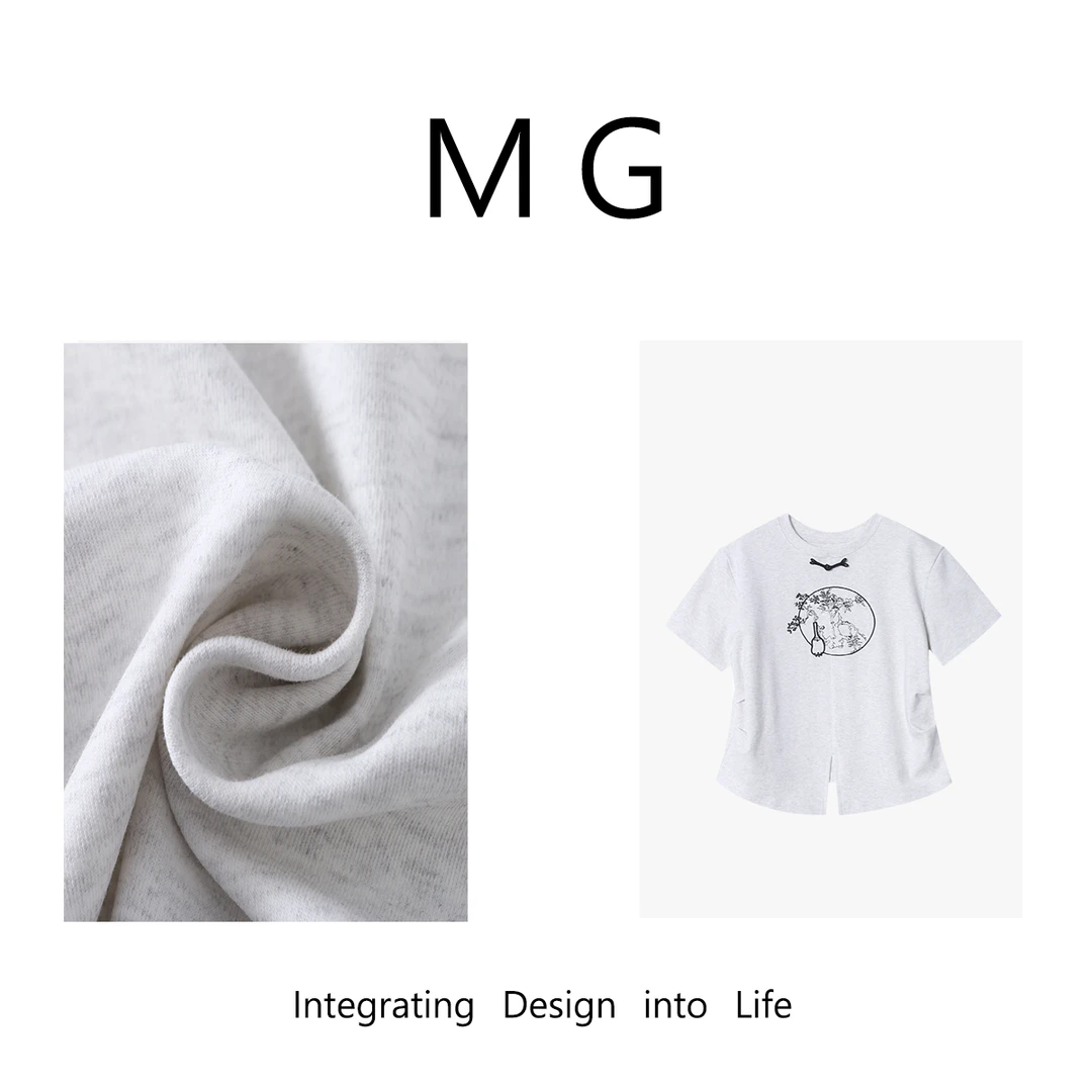 【兰亭序T】MUAN定制新中式国风盘扣刺绣休闲圆领T恤DS-6808